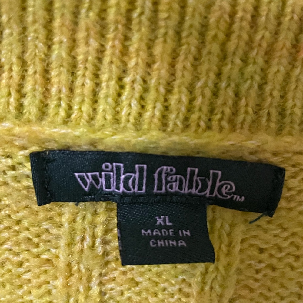 Wild Fable Yellow Ribbed Cardigan Sweater - Picture 8 of 8